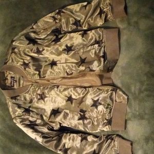 Green Lightweight Star Printed Jacket (Size XL) in great condition!